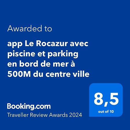 App Le Rocazur Avec Piscine Et Parking En Bord De Mer A 500M Du Centre Ville Menton Buitenkant foto