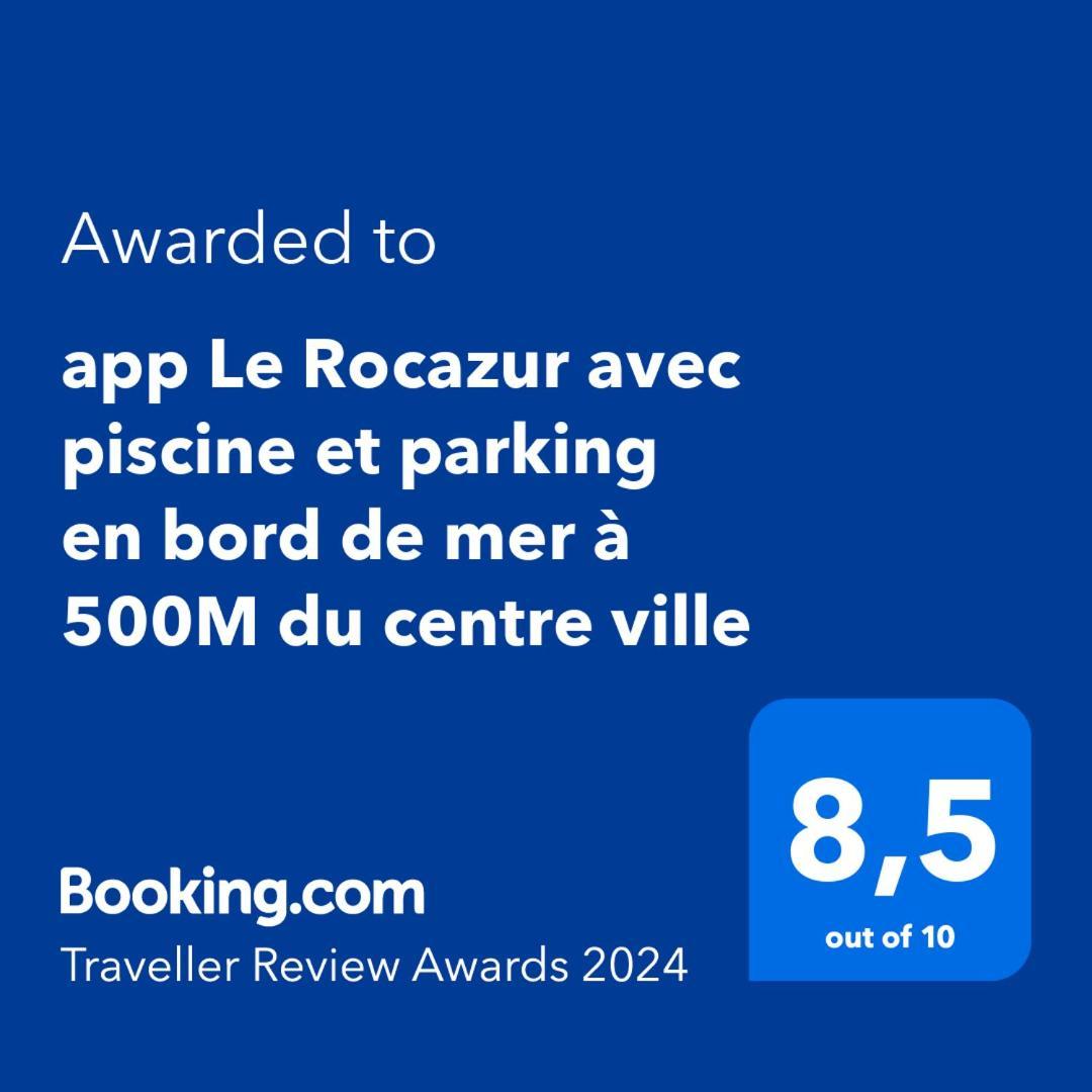 App Le Rocazur Avec Piscine Et Parking En Bord De Mer A 500M Du Centre Ville Menton Buitenkant foto